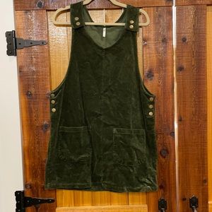 Rylee and Cru new hunter green cord jumper skirt